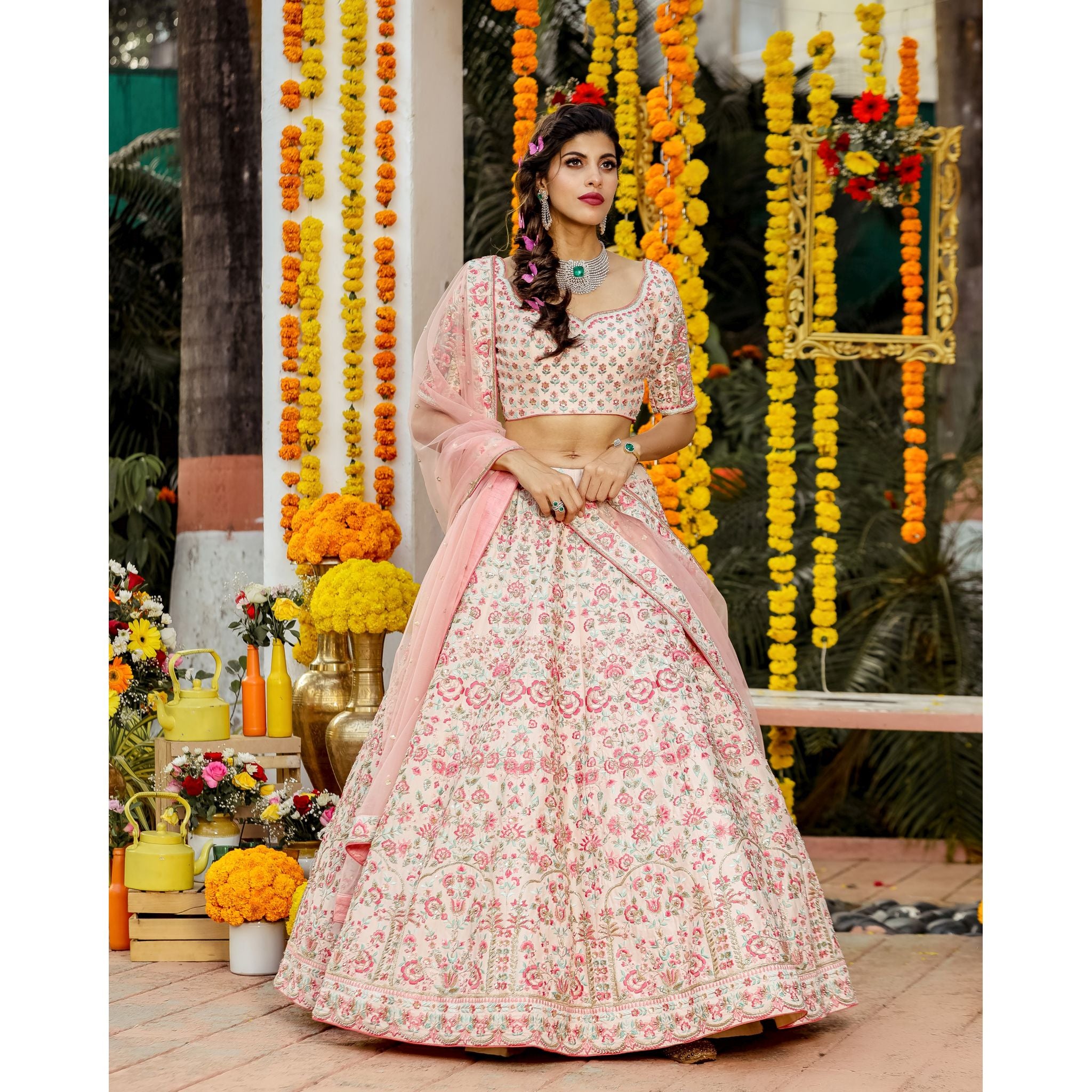 Pastel best sale lehenga choli