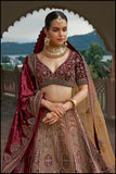 Crimson Cascade Lehenga set