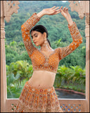 Saffron Silk  Lehenga set