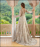 Golden Whisper Anarkali set