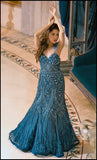 Sapphire Shimmer Gown