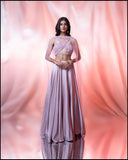 Pink Net Blouse With Pink Lehenga