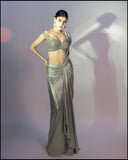 Grey Off Drape Saree