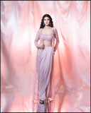 Pink Choli And Cape