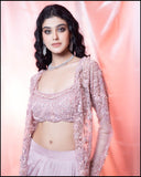 Pink Choli And Cape