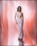 Light Pink Drape Saree With Choli