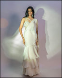 Off White Choli With Drape