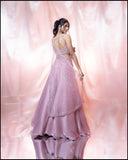 Old Rose Pink Crush Fabric Lehenga With Drape Dupatta