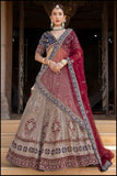 Dahlia Dream Navy & Red  Lehenga set