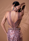 Mauve Glimmer Drape Gown