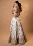 Ivory and Blush Pink Bridal Lehenga