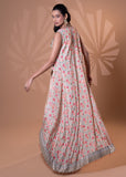 Nude Beige Embroidered Pleated Lehenga Set