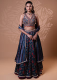Midnight Bloom Embroidered Lehenga