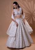 Ivory Embellished Bridal Lehenga Set