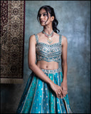 Three Colours Panel Lehenga