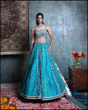 Three Colours Panel Lehenga