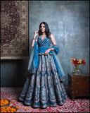 Blue Silk Lehenga