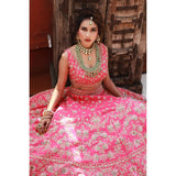 Priya Vajani - Cranberry Pink Art Nouveau Lehenga Set