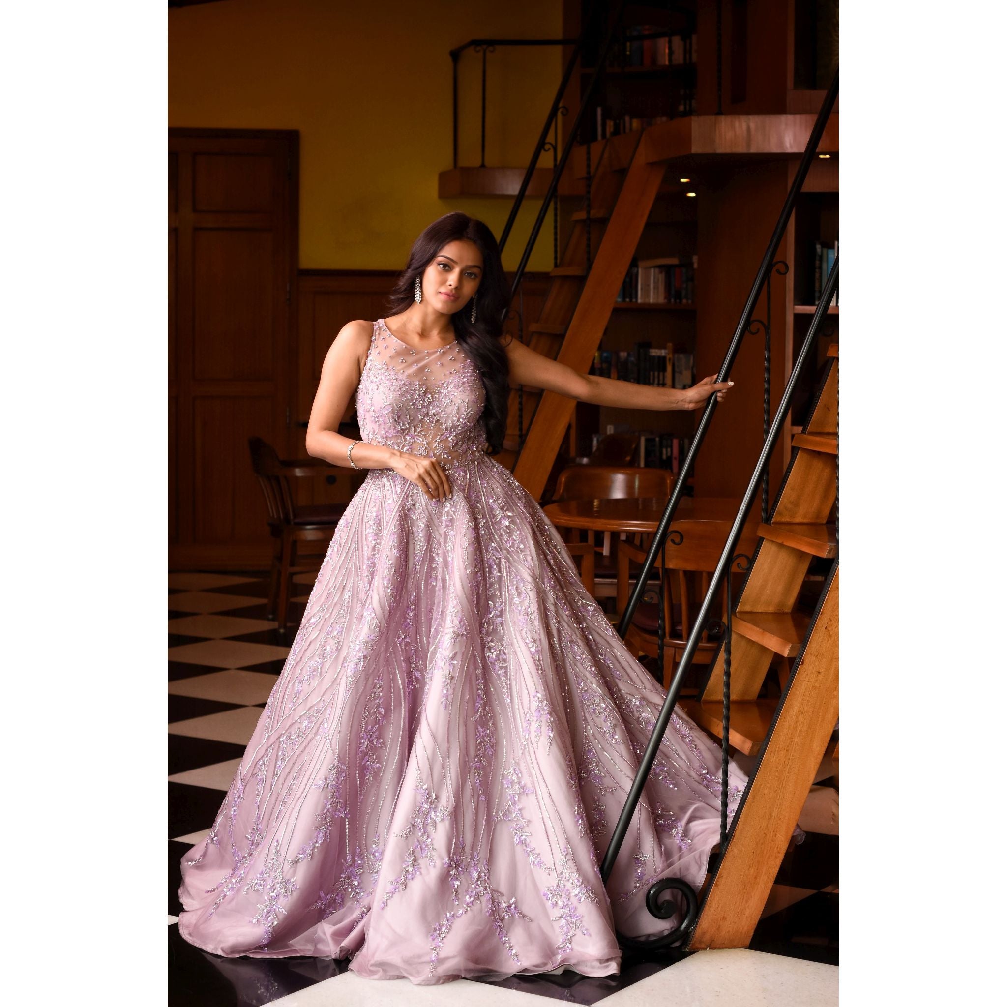 Tranquil Lilac Evening Gown