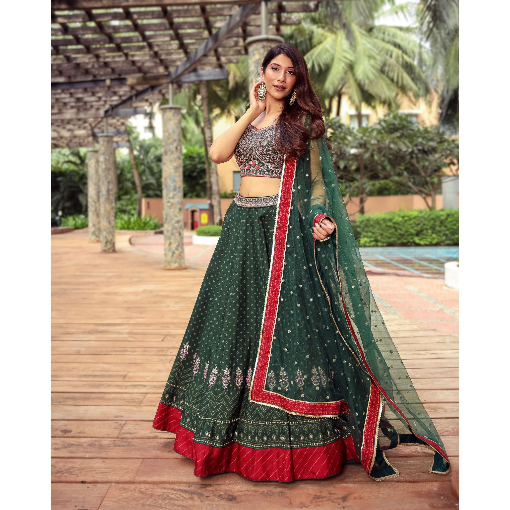 RE - Pink Colored Sequence Embroidery Work Designer Lehenga Choli - Indian