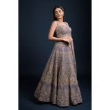 Lavender Abstract Lehenga Set