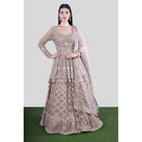 Blush Mughal Embroidered Bridal Kurta Lehenga Set