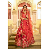 Jasmin Bhasin - Classic Red Bridal Lehenga Set