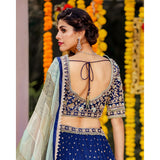 Sapphire And Mint Gold Lehenga Set